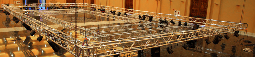 Rental and erection of truss, lighting and electricity